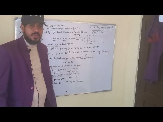 PSC. Water Supply .5.1.3- Hardness of water