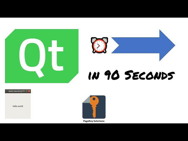 ≤90s: Hello World with Qt Framework (Ubuntu) - Installation & Example Program [033]