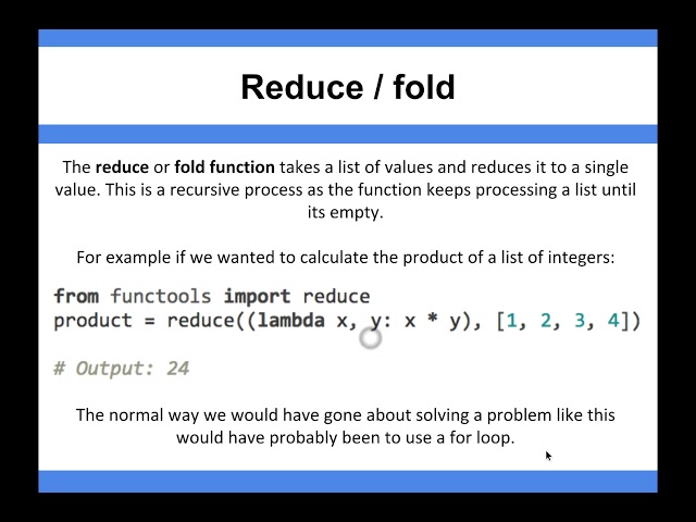 Functional Programming - Reduce / fold