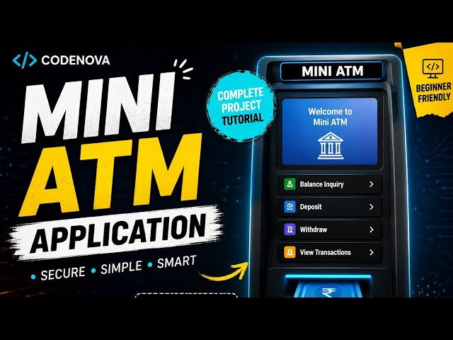 🚀 Build a Mini ATM Application Using Python | Python Project for Beginners | @CodeWithHarry 