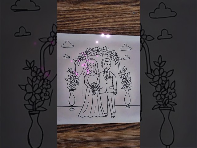 Couple Drawing 😄 #shorts #ytshorts #sketchandfold #drawing