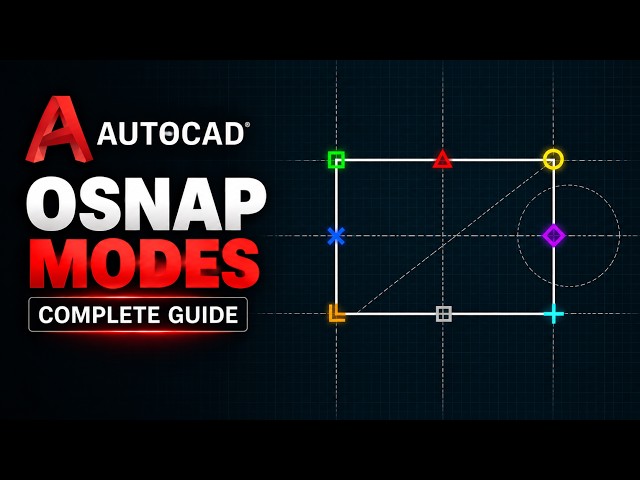 How to Use Object Snap (OSNAP) in AutoCAD | AutoCAD Basics