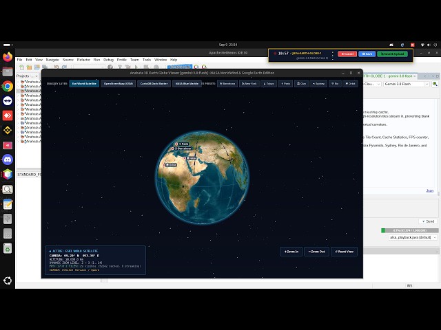 First test of JAVA-EARTH-GLOBE-1 - gemini 3.8 flash