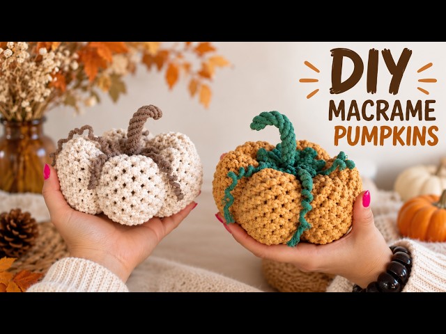 DIY Macrame Pumpkin Tutorial | Easy Fall Decor for Beginners