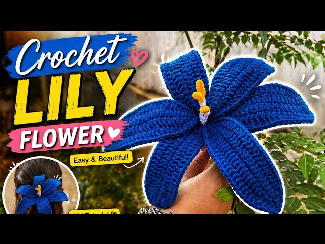 ⚡️full tutorial lily flower making// beginnerke lie#crochet 