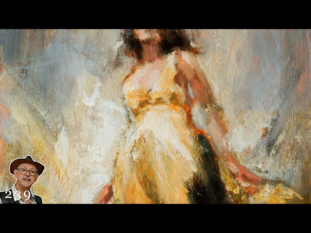 ABSTRACT, IMPRESSIONIST TECHNIQUES in ACRYLICS! Step by step FIGURATIVE tutorial! #acrylicpainting