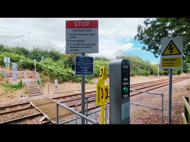 Consecutive Trains at Hockley Level Crossing, Essex