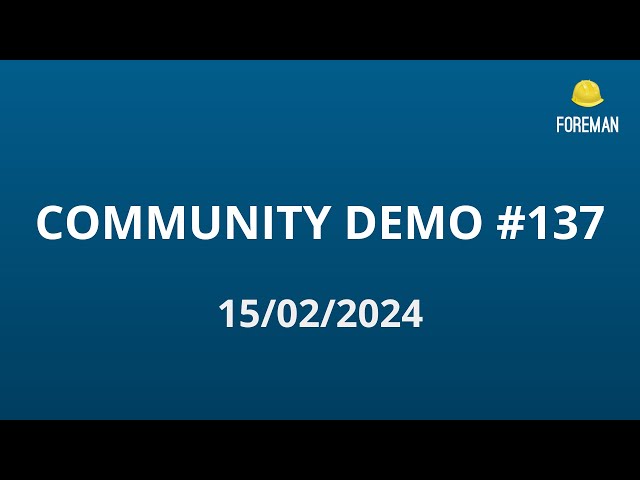 Foreman Community Demo #137