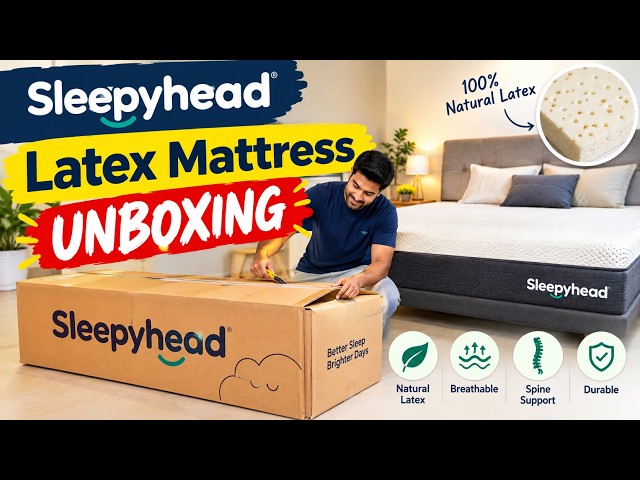 Sleepyhead Latex Mattress 2026 | Sleepyhead Orthopedic Memory Foam 6-inch King Size Mattress