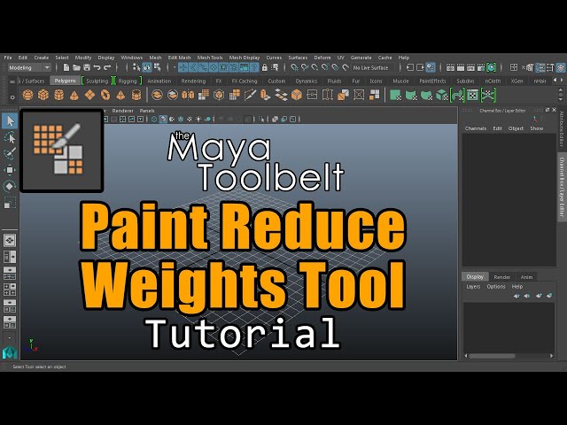 The Maya Toolbelt - Paint Reduce Weights Tool (Maya 2023)