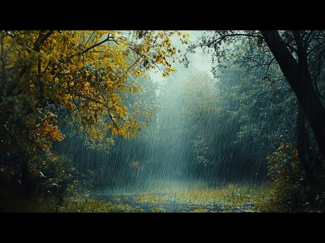 Cozy Rain & Thunder at Night 🌧️ Help Study, Meditation, PTSD, Insomnia & Tinnitus - Rain Sounds
