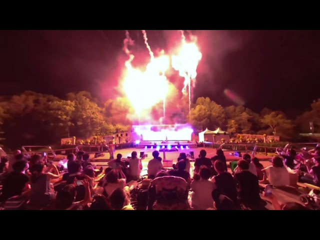 (VR180・3D) 2021.08.08 デンパーク サマーイルミ × 花火ショー