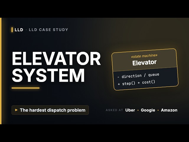 Elevator System Design — Low Level Design Interview (LLD)