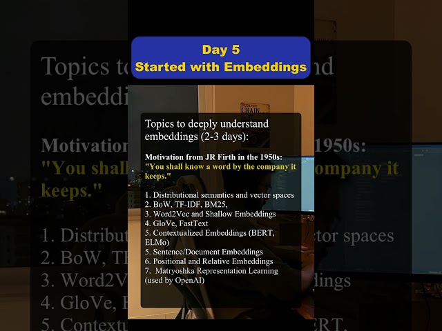 Evolution of Embeddings - Day 5 of AI Research Program