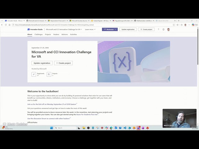 Microsoft and CCI Innovation Challenge for Virginia Hackathon Kick Off