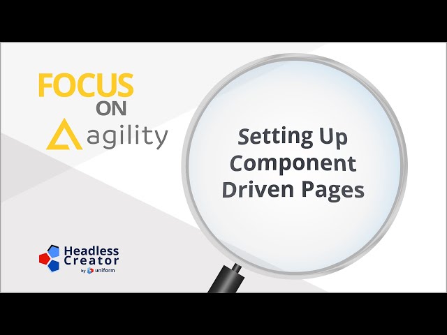 FOAG 3: Setting Up Component Driven Pages