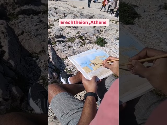 Plien air Athens in Watercolour Art