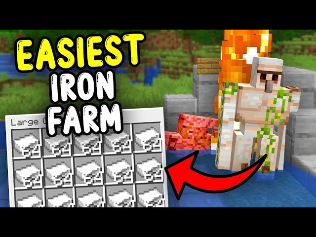 EASIEST IRON Farm Minecraft Bedrock 26.1/1.21+! 