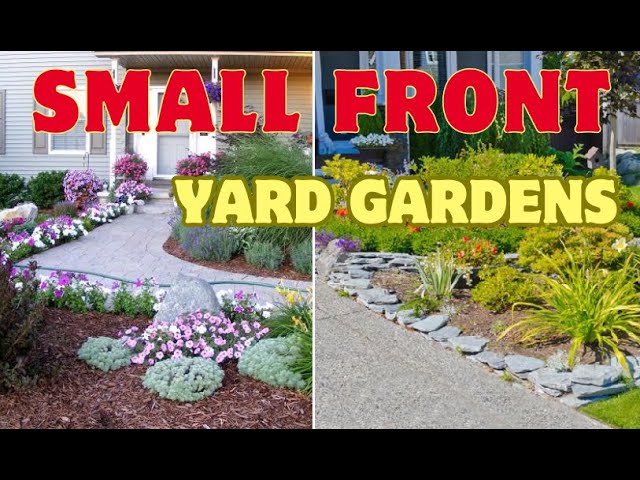 Small Front Yard Gardens Ideas. Space with a Beautiful Front Yard Flower Bed.