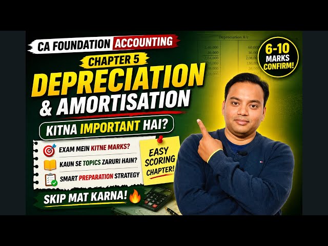     Depreciation & Amortisation 📊 Complete Guide | CA Foundation 2026