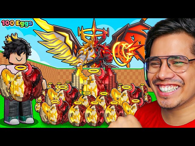 I OPENED 150 DEMON ANGEL EGGS IN STEAL AN EGG ROBLOX 😱