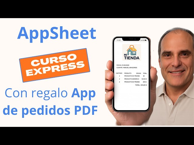 FREE App Ordering App in PDF + EXPRESS AppSheet Course (Video 1)