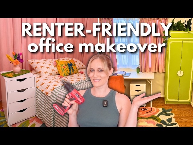Renter-Friendly Office & Bedroom Makeover | Budget-Friendly Maximalist Makeover
