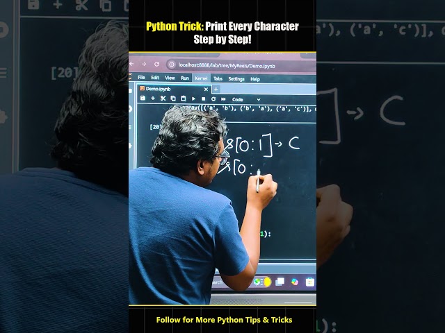 Python String Trick 🔥 Print Every Character Step by Step! | Python Shorts