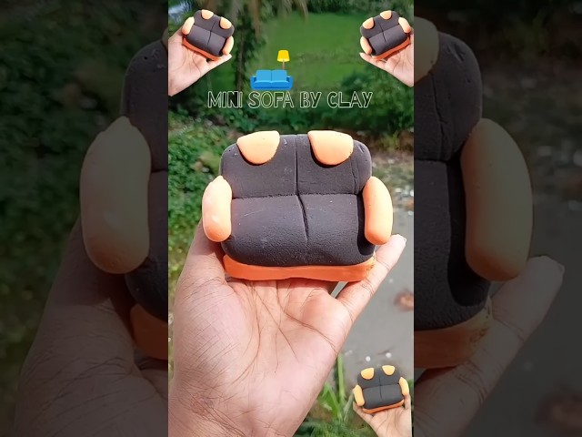 How to Make a Mini Clay Sofa 🛋️ | Easy DIY Miniature Craft #shortvideo #diy @AfriNahiD#art