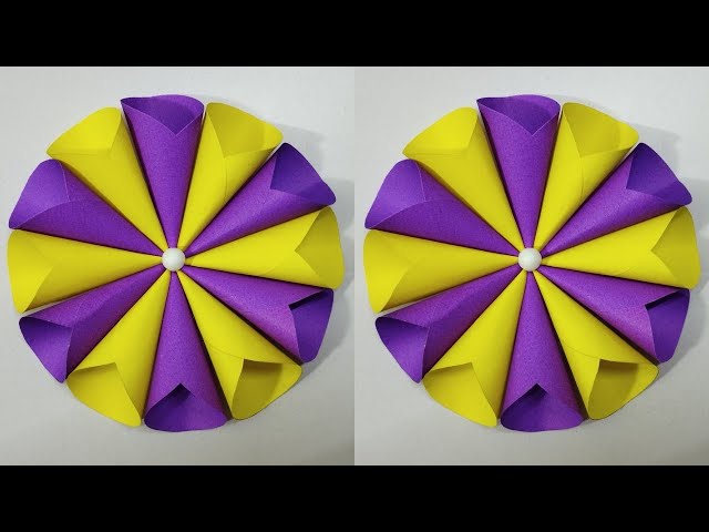 How to Make Beautiful Paper Flower in 5 Minutes | Easy Paper Flowers | DIY Paper Flower Making
