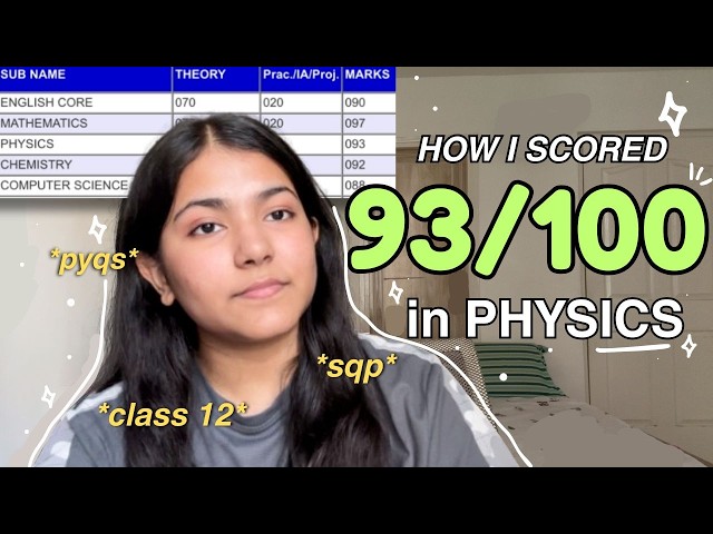 HOW I GOT 93 in PHYSICS BOARD *class 12*📚✅