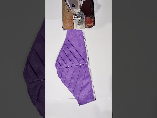 Simple pleated sleeve design💜 #sleevedesign #blousedesign #blousesleeve #trendingreels #fashionreels