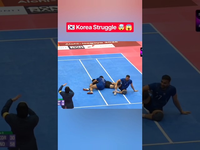 Korea Struggle 😱🔥 | Unbelievable Kabaddi Defence & Powerful Tackle | Asian Kabaddi