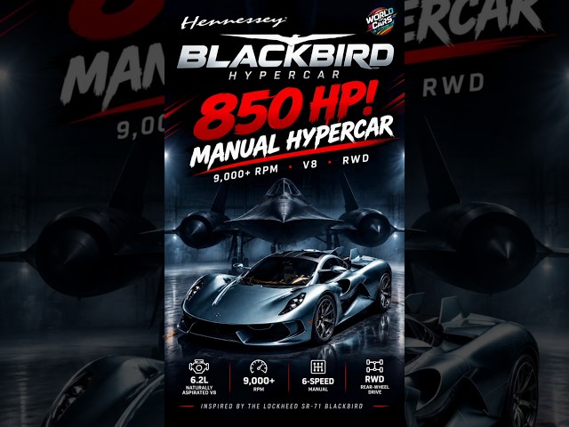 Hennessey Blackbird: 850 HP Manual Hypercar With 9,000+ RPM! 🔥#shorts