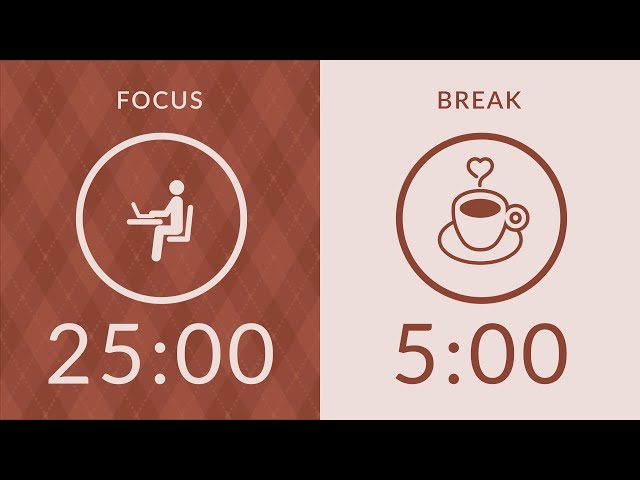 25/5 Pomodoro Timer with Brown Noise 🤎  Study with Me for Deep Focus & ADHD ✨