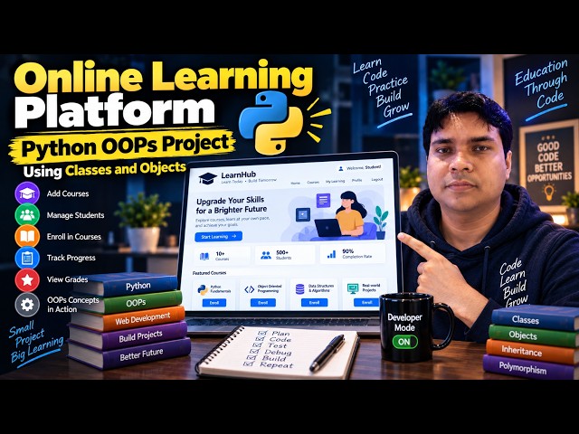 Python OOP Project: Build an Online Learning Platform | Classes, Exceptions & Logging
