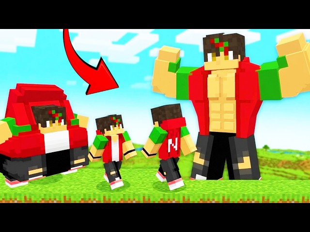 I WENT FROM FAT TO MUSCULAR STRONGEST in Minecraft!