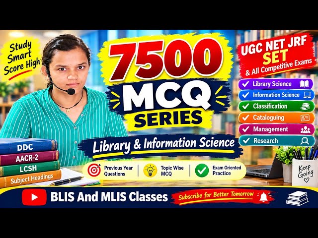 7500 MCQ series UGC NET JRF SET all library exam 