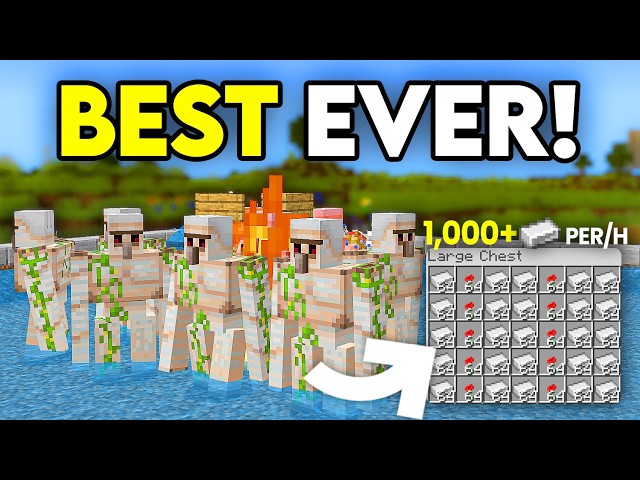 New EASIEST IRON Farm Minecraft Bedrock 26.5+ !
