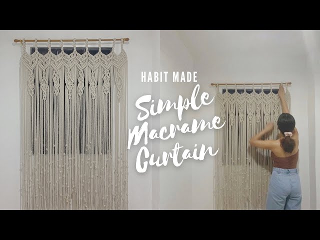 Simple Macrame Curtain | Easy for  Beginners 3ft x 5ft | DIY Curtain | Large Macrame Wall Hanging