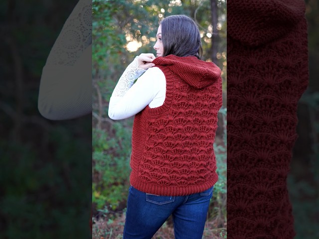 Crochet Hooded Vest - #crochet #hood #vest #hoodie #pocket #pattern