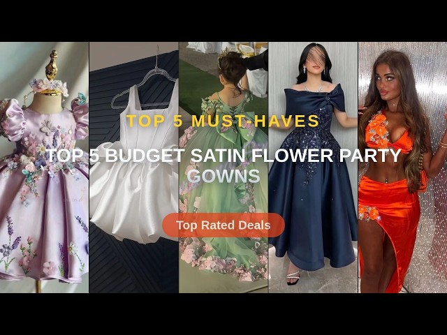 Top 5 Budget Satin Flower Party Gowns: Top 5 Best Sellers - Sexy Customized Modern V Neck Cocktail D