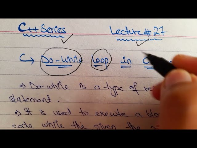 Do While Loop In C++ | What is do while loop |  Explained with syntax and program