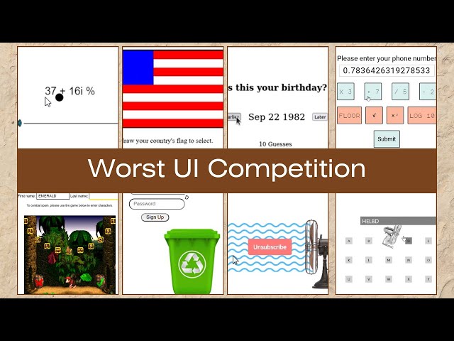Worst UI Competitions - Experienced developers made bad UI's