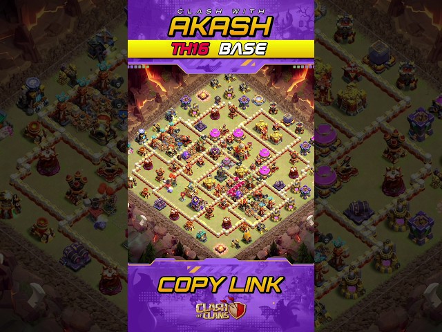 Only 1 TH16 War Base Anti 2 Star Anti Root Rider Anti Thrower Clash of Clans 🔥