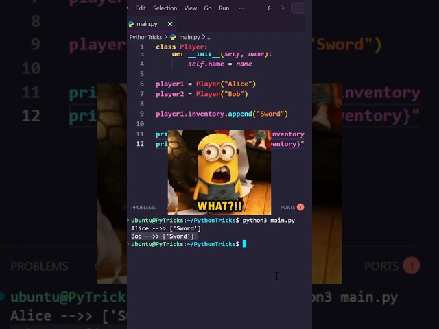 Python Class Variable Trap: DON'T Get Caught!😈 #coding #python #pythontutorial #programming