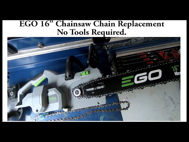 Ego 16" Chainsaw Easy Chain Replacement No Tools Required.