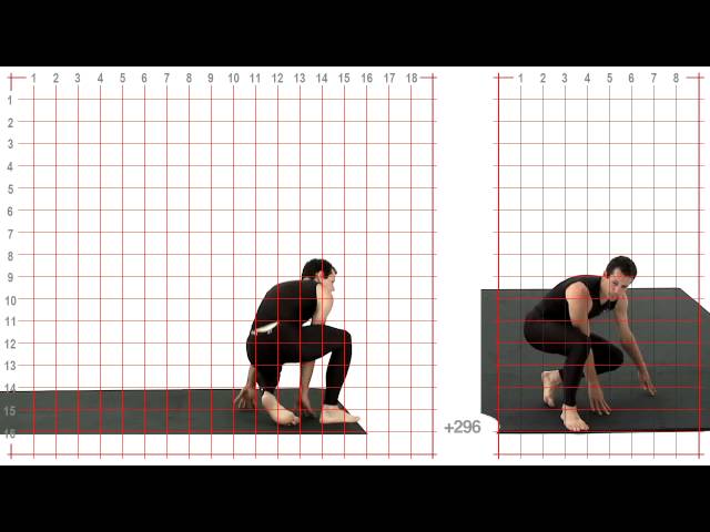 Dive Roll: Athletic Male: Grid Overlay - Animation Reference