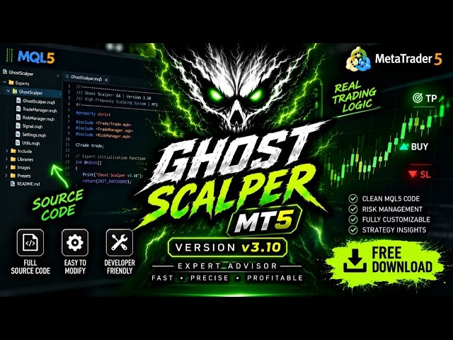 Ghost Scalper MT5 V3.10 Source Code | Full EA Step & Review