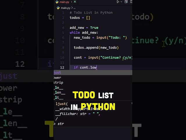 ToDo List in Python! #todo #python #coding